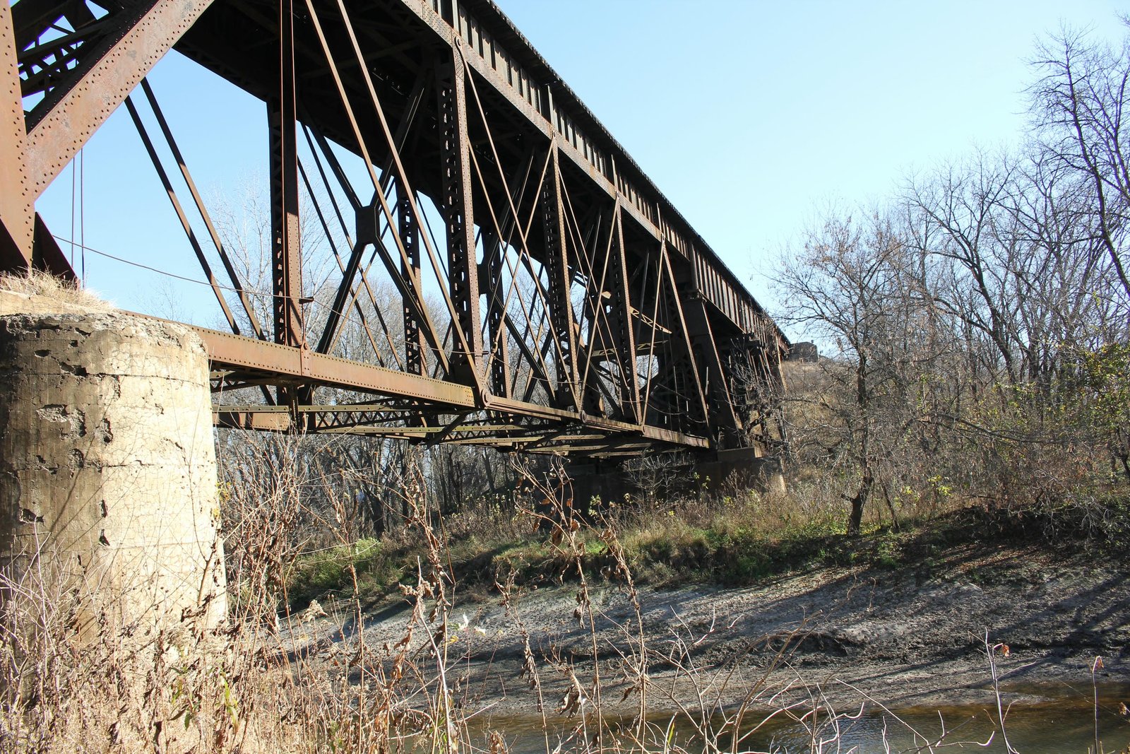 Looking east